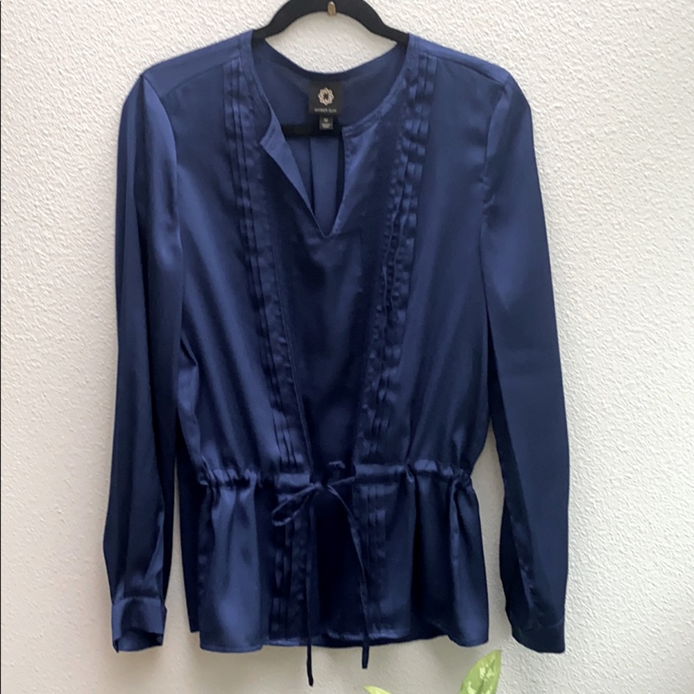 Nordstrom Amber Sun Pleated Blouse Size M